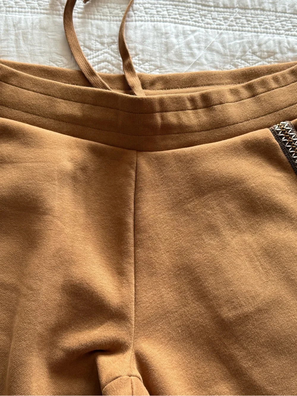 UGG Men's Sweatpants in Caramel with Dark Brown Trim. Worn 1x.  Unisex